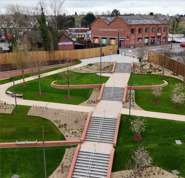 Aerial photo of a park